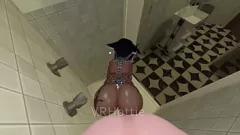 Afspelen Vrchat ERP: Intimate POV -douche Fuck met ebbenhouten tiener